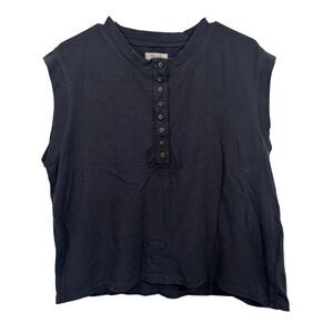 Madewell Black Sleeveless Crop Top